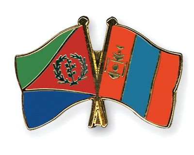 Fahnen Pins Eritrea Mongolei