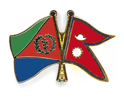 Fahnen Pins Eritrea Nepal