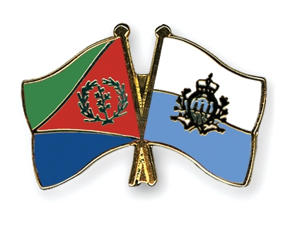 Fahnen Pins Eritrea San-Marino