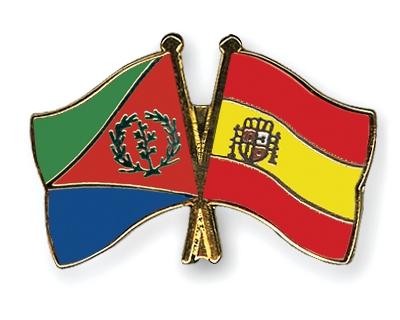 Fahnen Pins Eritrea Spanien