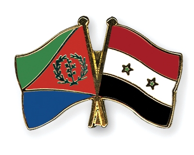 Fahnen Pins Eritrea Syrien