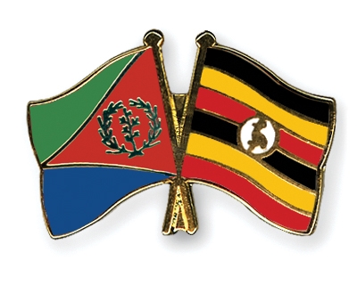 Fahnen Pins Eritrea Uganda