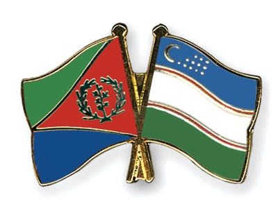Fahnen Pins Eritrea Usbekistan
