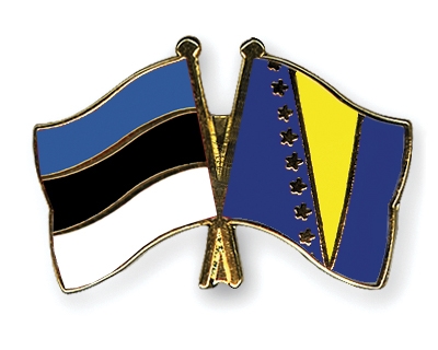 Fahnen Pins Estland Bosnien-und-Herzegowina