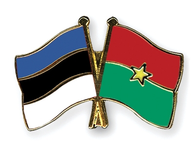 Fahnen Pins Estland Burkina-Faso