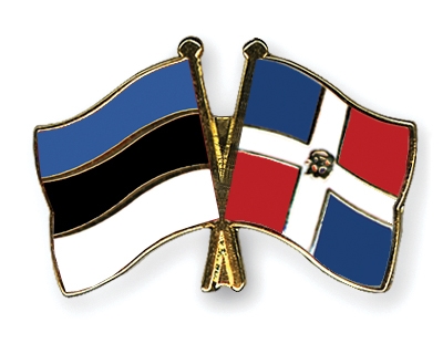Fahnen Pins Estland Dominikanische-Republik