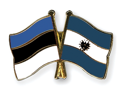 Fahnen Pins Estland El-Salvador