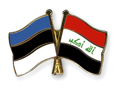 Fahnen Pins Estland Irak