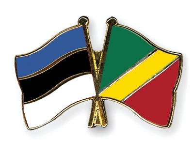 Fahnen Pins Estland Kongo-Republik