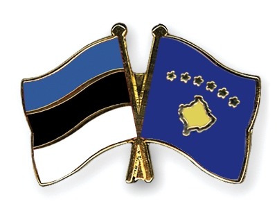 Fahnen Pins Estland Kosovo