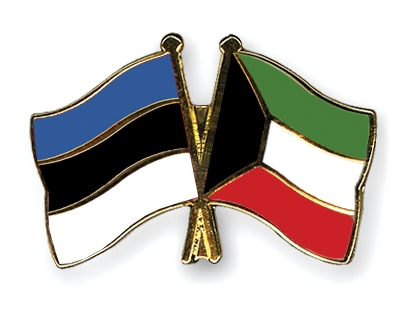Fahnen Pins Estland Kuwait