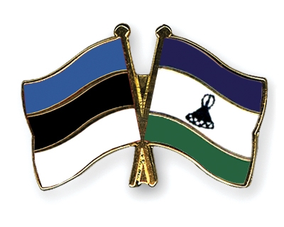 Fahnen Pins Estland Lesotho