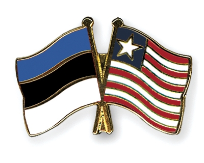Fahnen Pins Estland Liberia