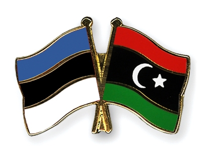 Fahnen Pins Estland Libyen