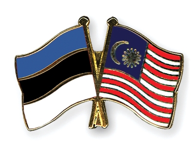 Fahnen Pins Estland Malaysia