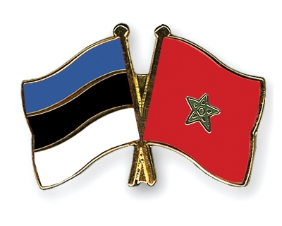 Fahnen Pins Estland Marokko