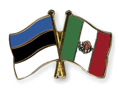 Fahnen Pins Estland Mexiko