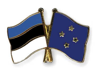 Fahnen Pins Estland Mikronesien