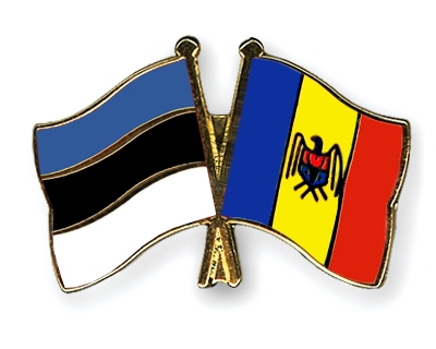 Fahnen Pins Estland Moldau