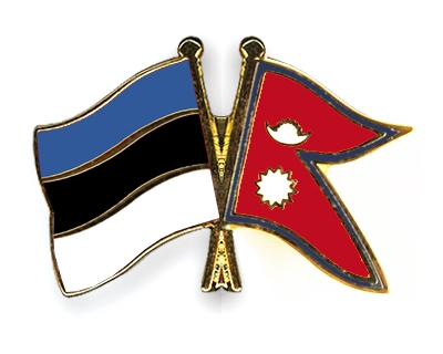 Fahnen Pins Estland Nepal