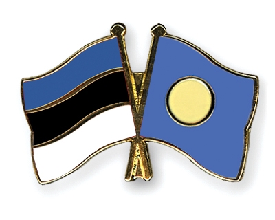 Fahnen Pins Estland Palau