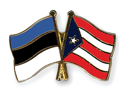 Fahnen Pins Estland Puerto-Rico