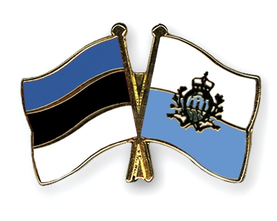 Fahnen Pins Estland San-Marino