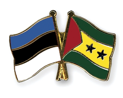 Fahnen Pins Estland Sao-Tome-und-Principe