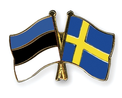 Fahnen Pins Estland Schweden