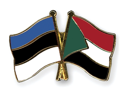Fahnen Pins Estland Sudan