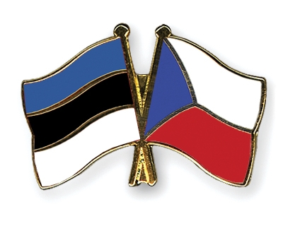 Fahnen Pins Estland Tschechische-Republik