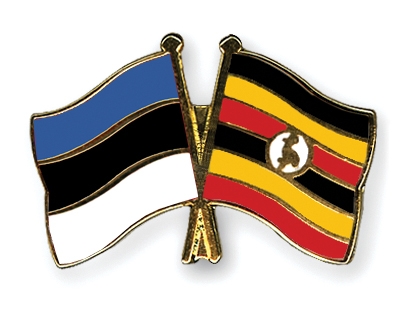 Fahnen Pins Estland Uganda
