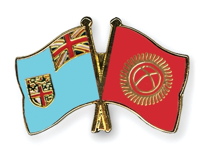 Fahnen Pins Fidschi Kirgisistan