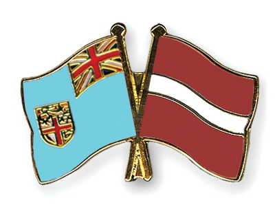 Fahnen Pins Fidschi Lettland