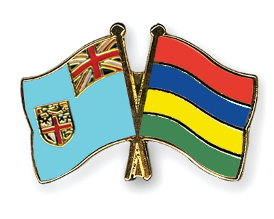 Fahnen Pins Fidschi Mauritius