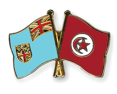 Fahnen Pins Fidschi Tunesien