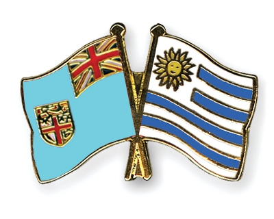 Fahnen Pins Fidschi Uruguay