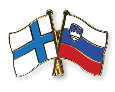 Fahnen Pins Finnland Slowenien