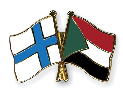 Fahnen Pins Finnland Sudan