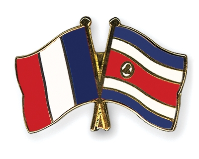 Fahnen Pins Frankreich Costa-Rica