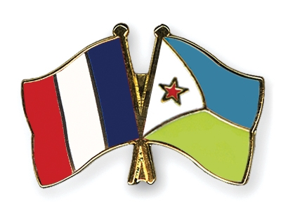 Fahnen Pins Frankreich Dschibuti