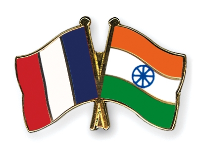 Fahnen Pins Frankreich Indien