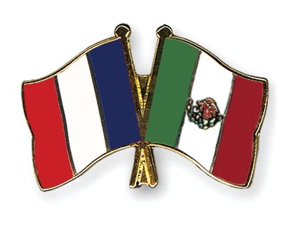 Fahnen Pins Frankreich Mexiko