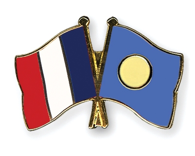 Fahnen Pins Frankreich Palau