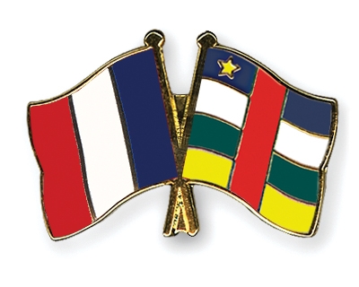 Fahnen Pins Frankreich Zentralafrikanische-Republik