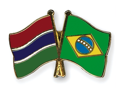 Fahnen Pins Gambia Brasilien