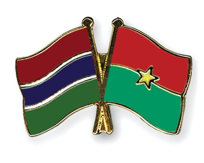 Fahnen Pins Gambia Burkina-Faso