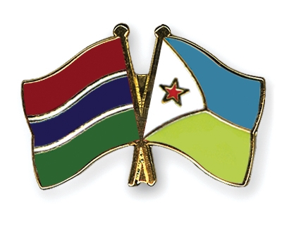 Fahnen Pins Gambia Dschibuti