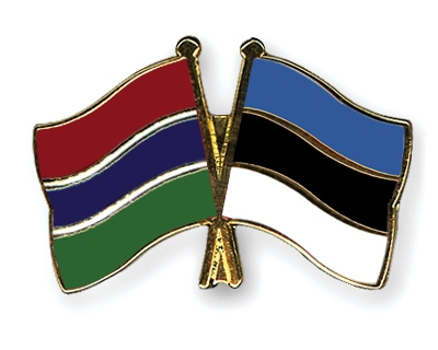 Fahnen Pins Gambia Estland