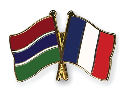 Fahnen Pins Gambia Frankreich